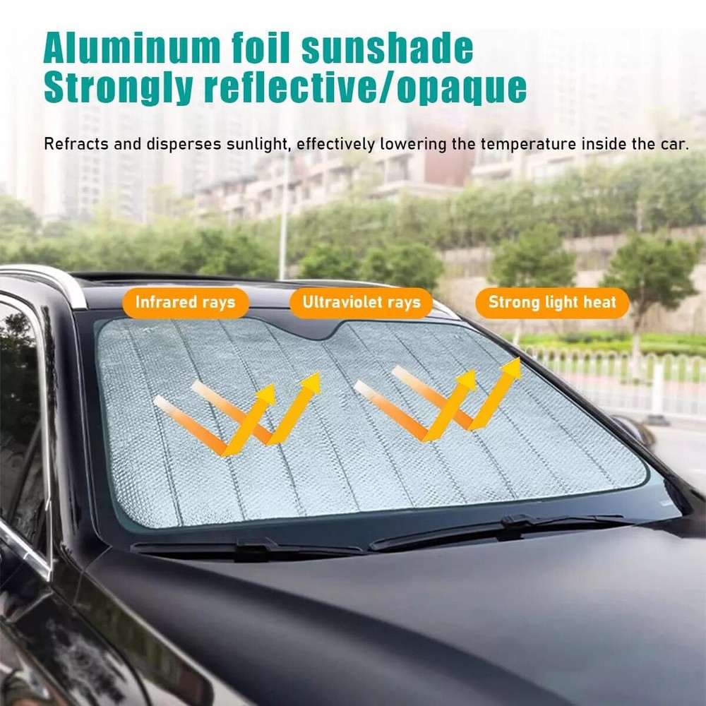 2x Foldable Car Windshield Front Window Sun Shade Cover Visor UV Block Protector
