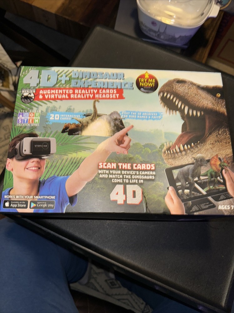 4D+ Utopia 360° Dinosaur Experience Augmented Reality Cards & VR Headset