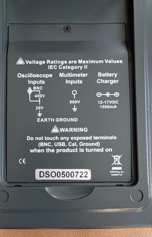 EXTECH MS6100 OSCILOSCOPE NOS 100MHZ 2CH