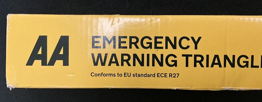 AA WARNING TRIANGLE FOR BREAKDOWNS, REFLECTIVE, MADE TO EU STANDARD ECER27
