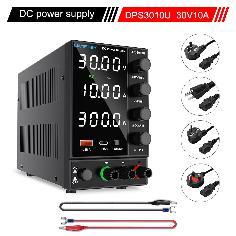 DPS 30V 10A Adjustable DC Bench Power Supply Lab Variable DC Power Output Switch