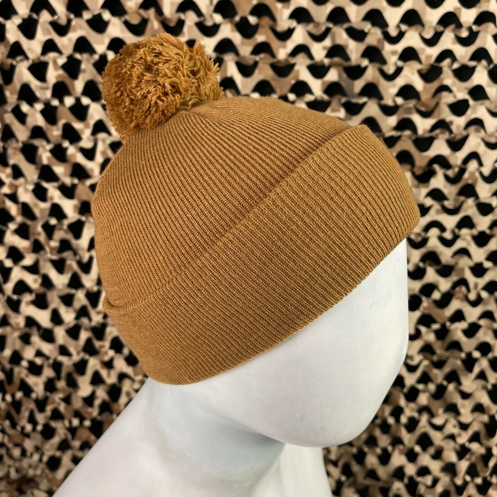 NEW Planet Eclipse Worker Pom Beanie - Caramel