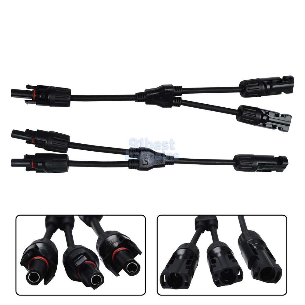 1-2 Solar Panel Y Branch Cable Connection Waterproof Adapter Connector Extension