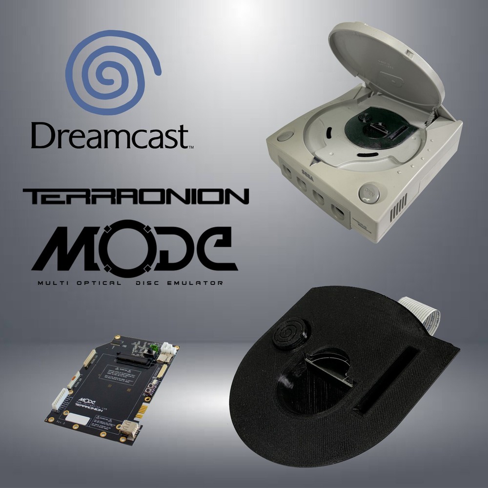 Sega Dream Cast Terraonion MODE ODE 3D Printed Mount SD Card Extension