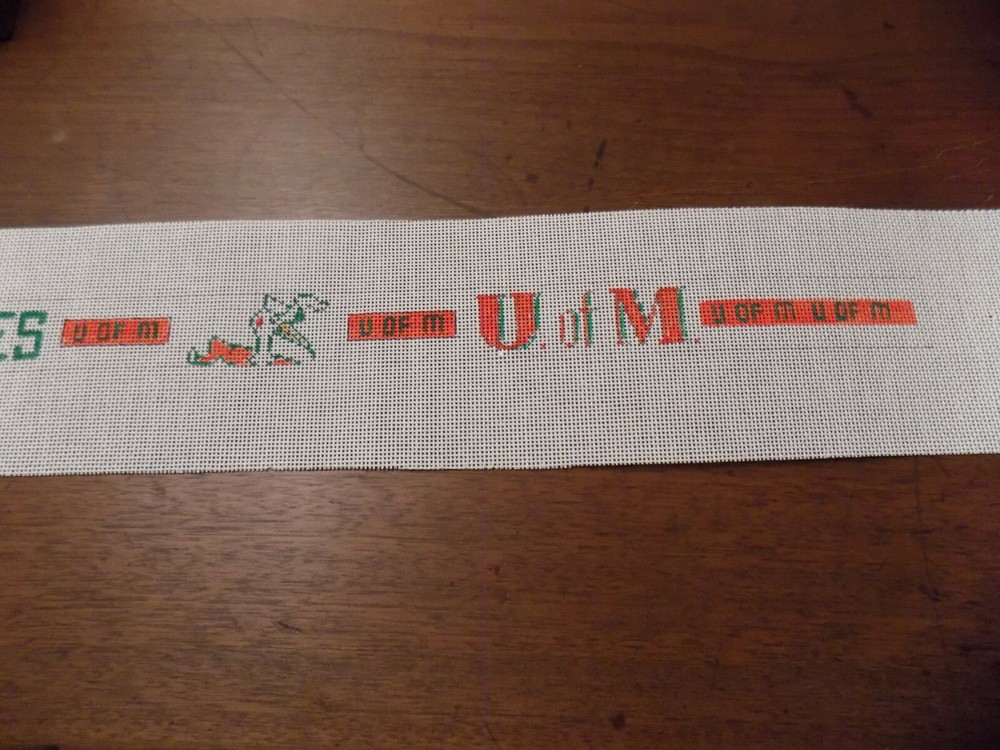 HAND PAINTED MIAMI HURRICANES BELT