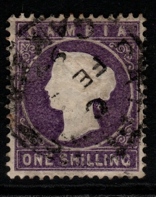 GAMBIA SG36 1886 1/= DEEP VIOLET USED