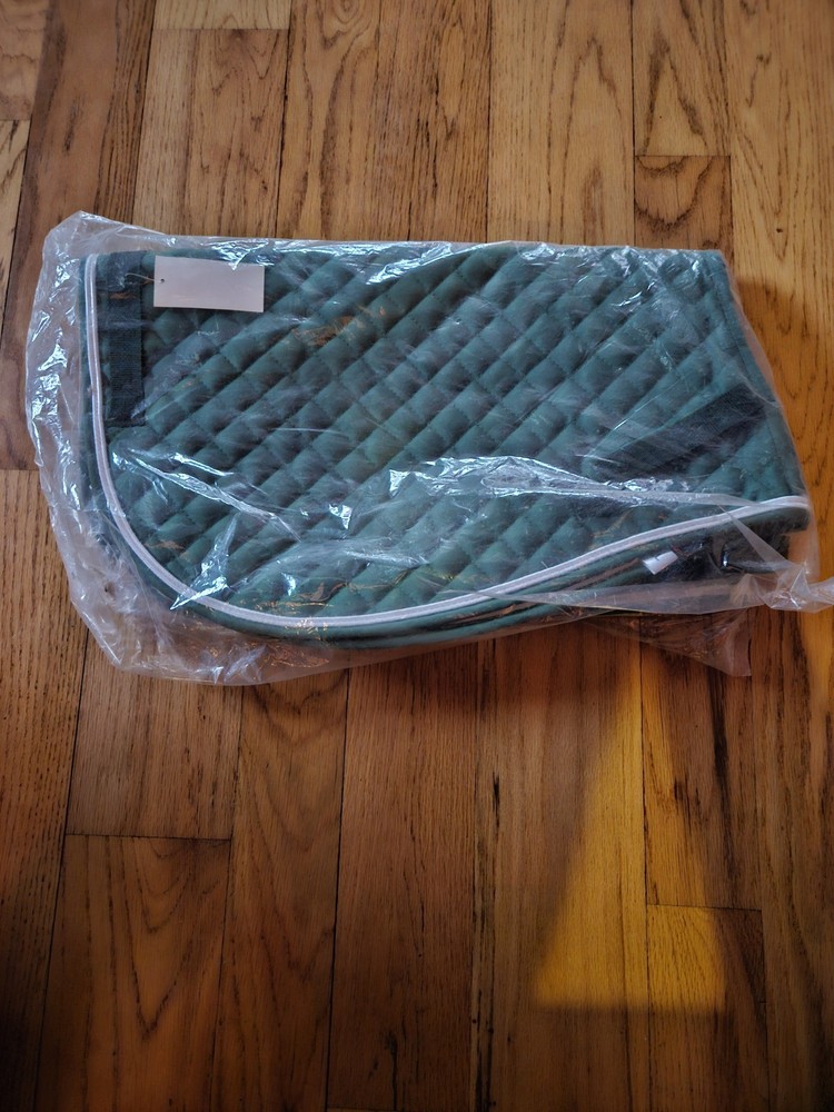 Green English Saddle Pad