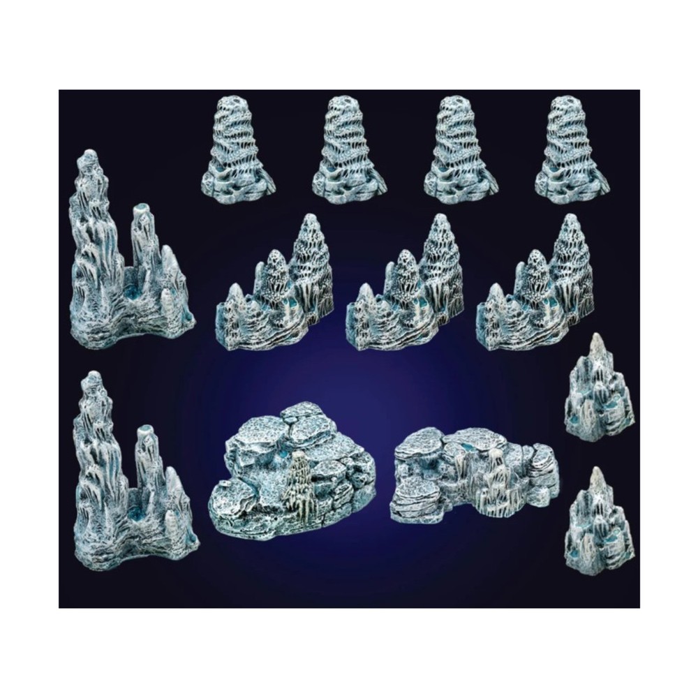 Dwarven Forge Dwarvenite Cavern Set Stalagmite Pack - Ice NM