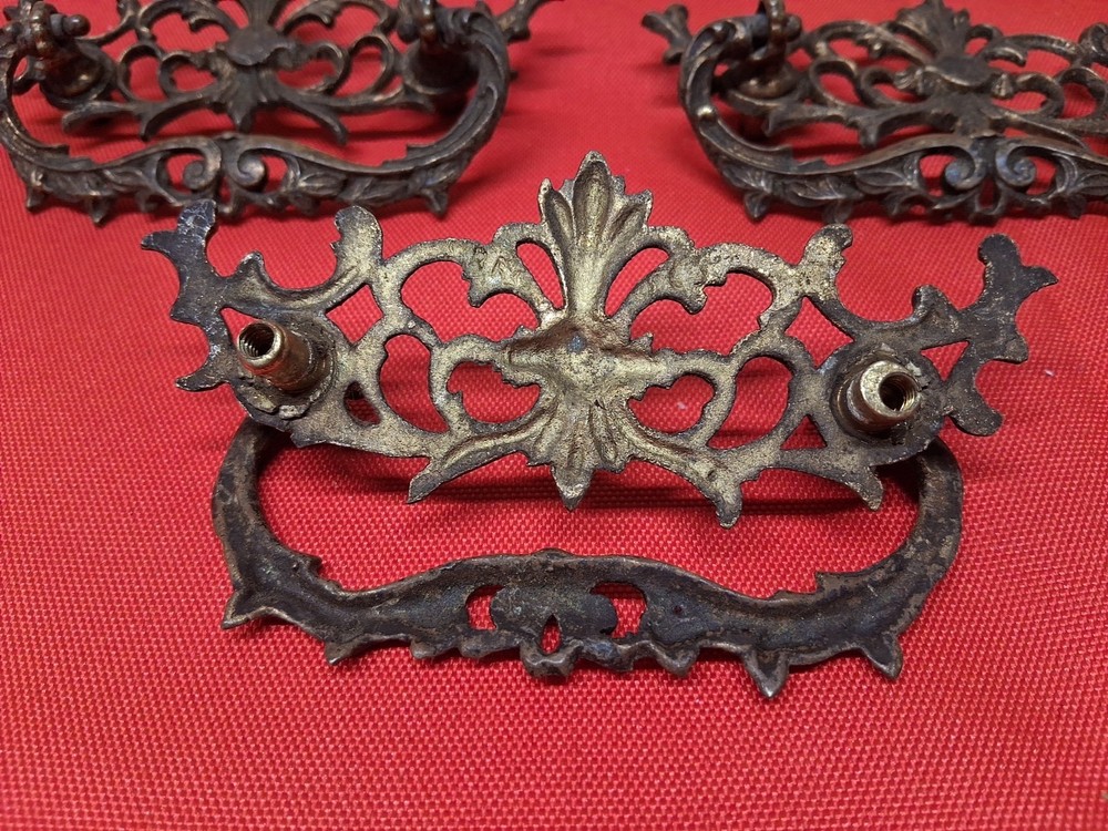 Antique Vintage Brass Drawer Pulls
