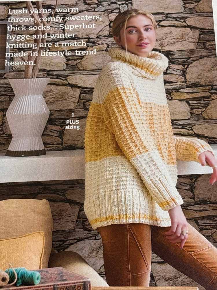 Oversized Turtleneck Knitting Pattern Sweater Magazine Pages