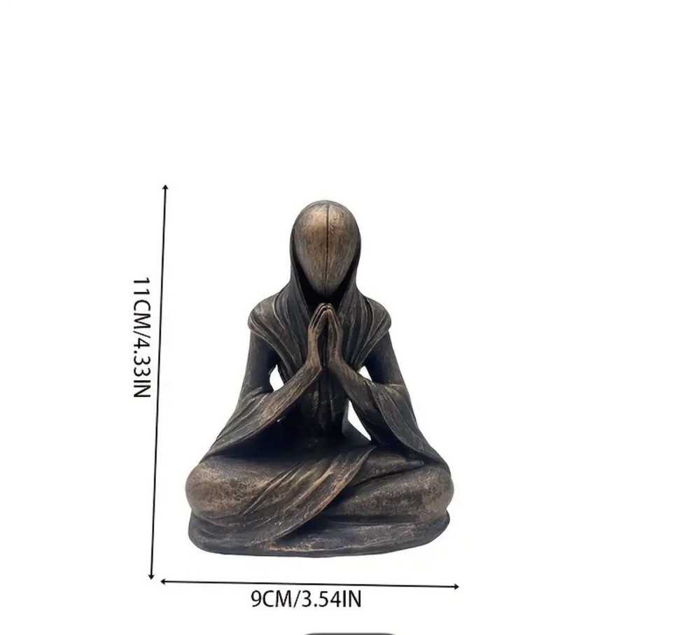 Meditation Figurine . Serenity Themed Statue.