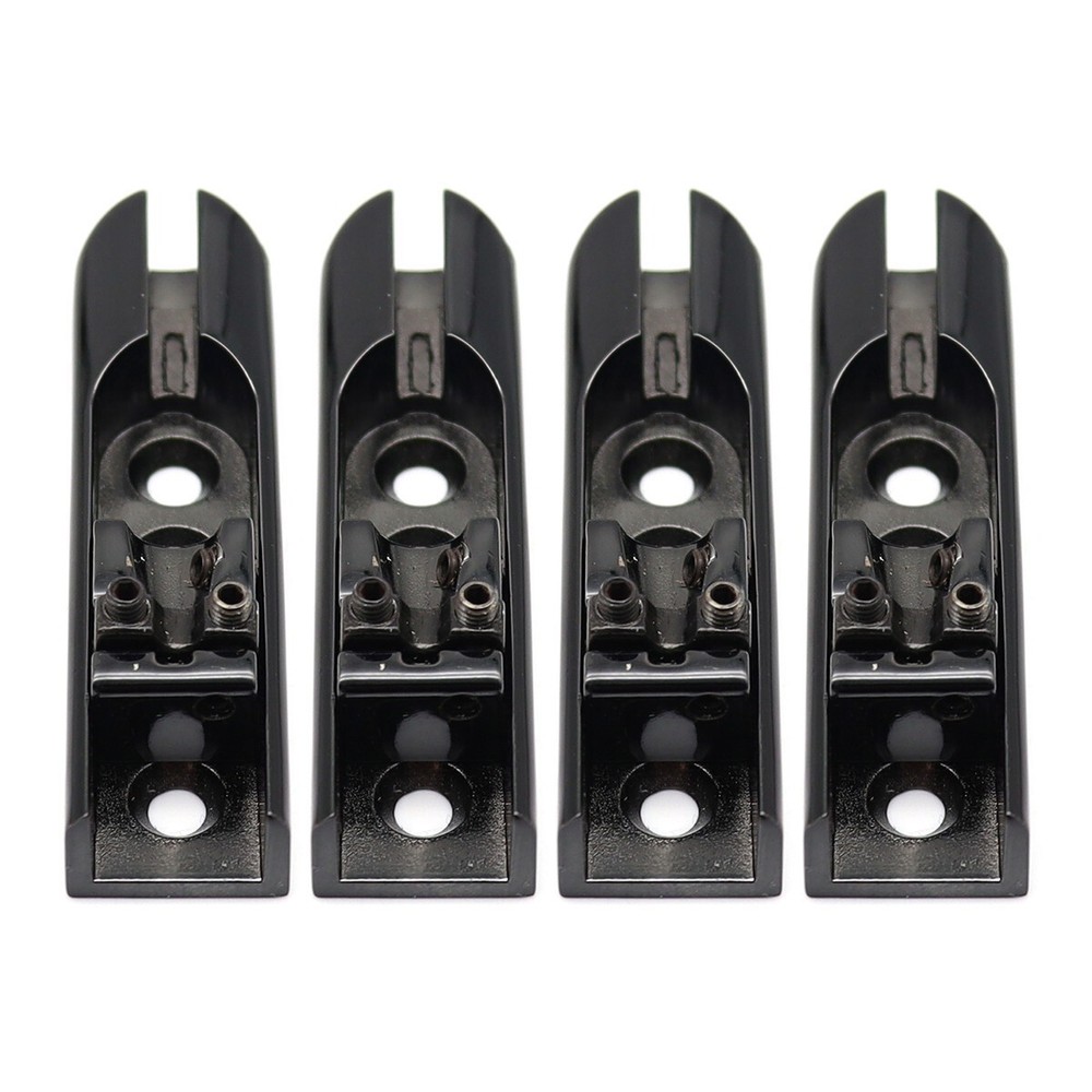 4 Strings Bass Bridge Individual Bridge Tailpiece Single String Bridge Black