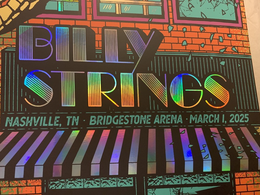 Billy Strings Nashville TN 2025 Rainbow Foil Matching # Set