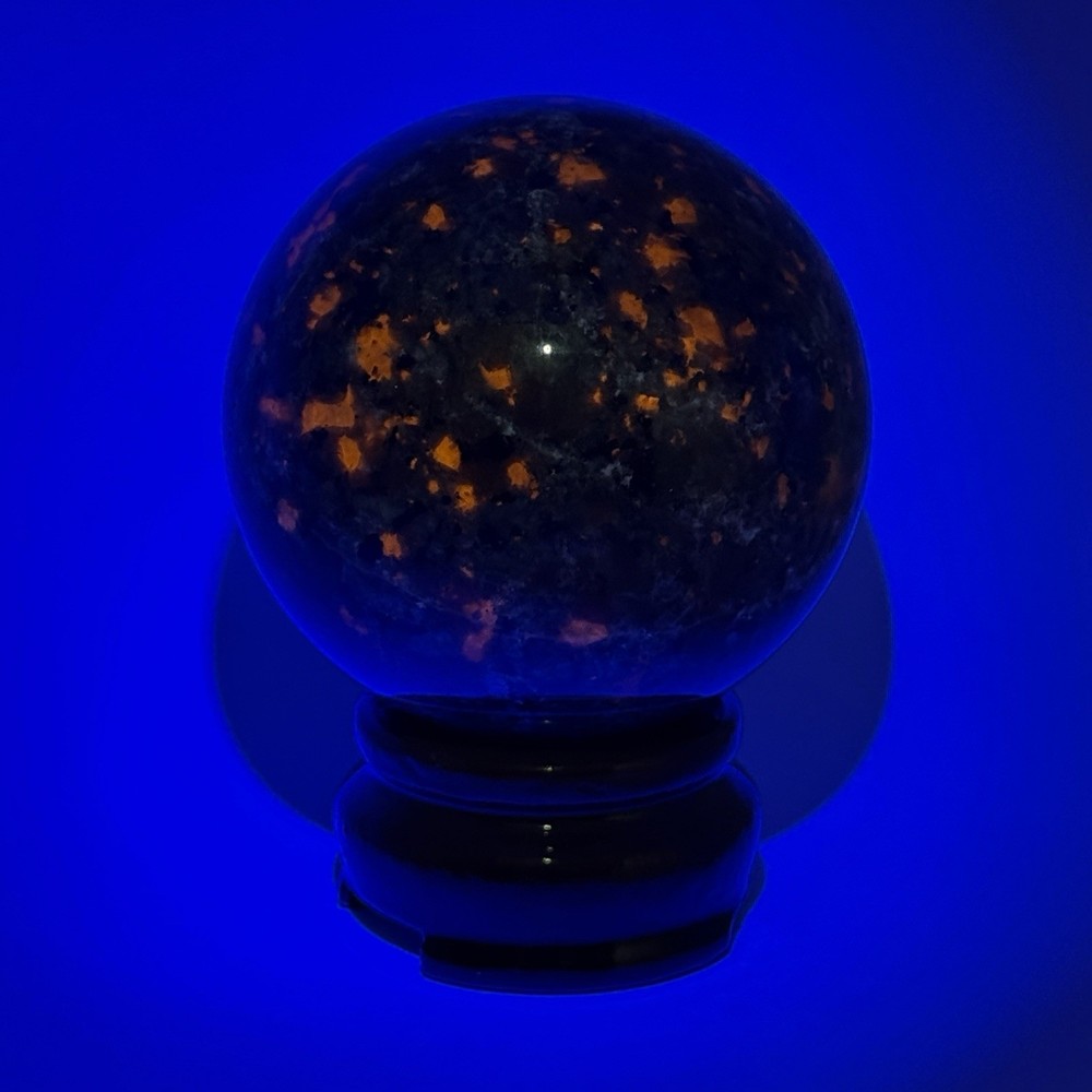 Fluorescent Yooperlite Sphere, 58mm