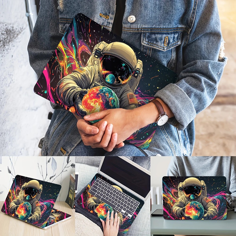 2pc Astronaut Notebook Art Decal Vivid Space Design Waterproof Scratch Resistant