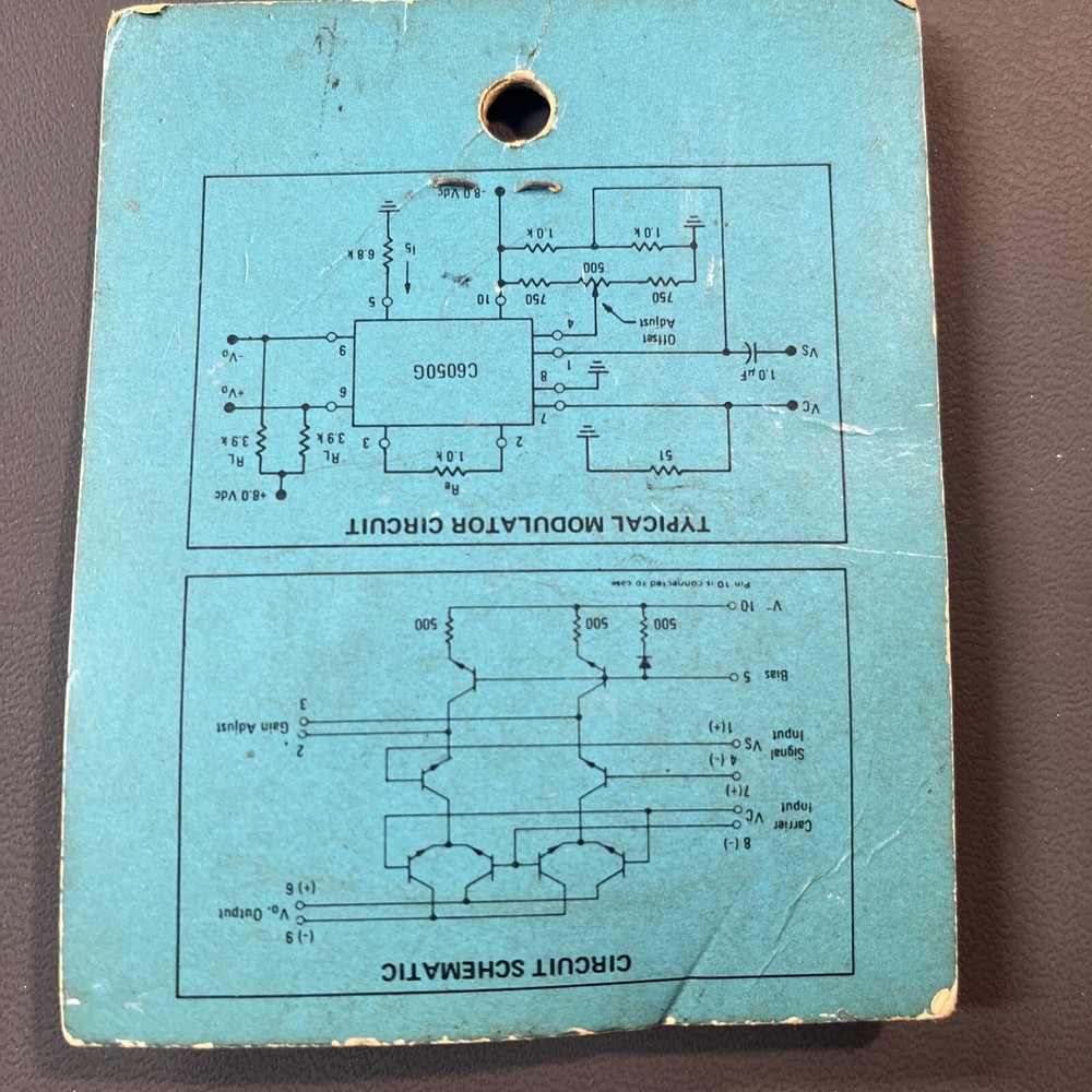 1 Each ~ HEP C6050G ~ Linear IC Balanced Modulator / Demodulator ~Case 602~ NOS