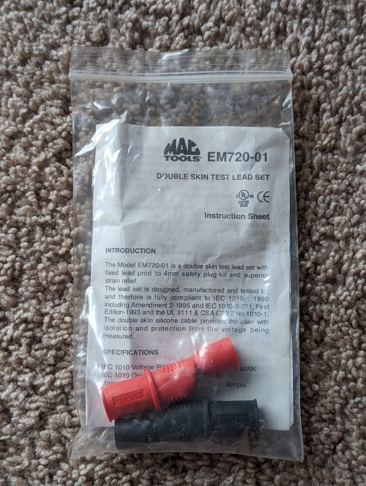 MAC Tools EM720-01 Double Skin, Test Lead Set