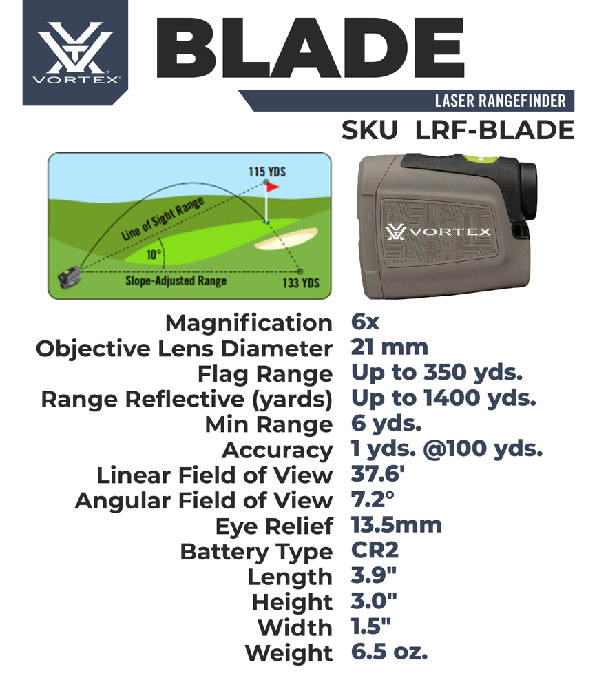 Vortex Optics Blade 6x21 Golf Laser Rangefinder