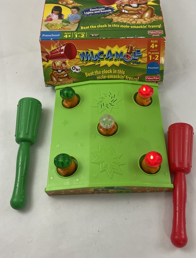 Fisher Price Whac-a-Mole Electronic Game ~Complete/Tested/Works!