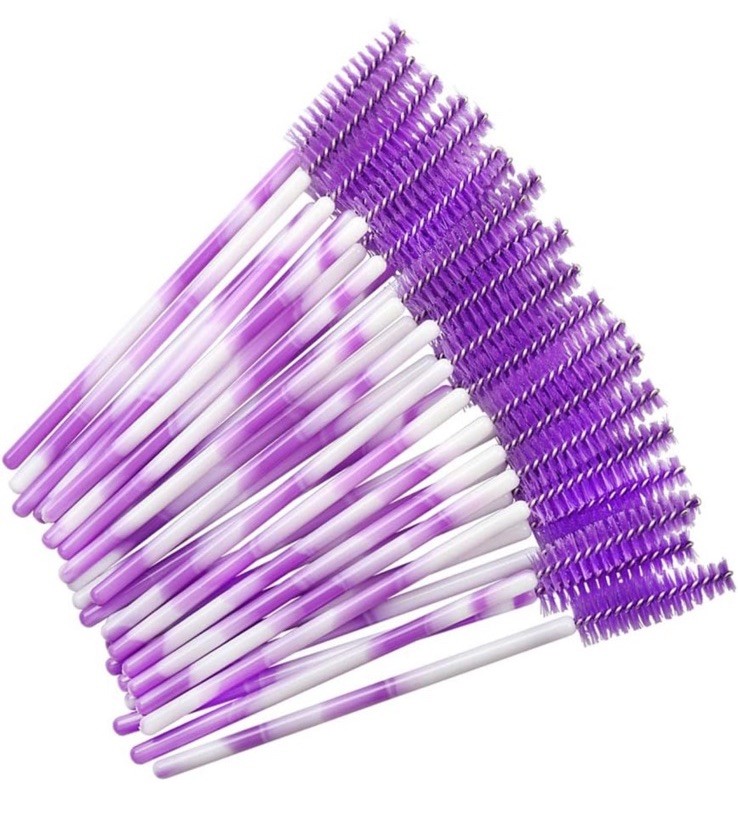 Disposable 50 pcs per pack eyelash brushes mascara wands applicator spoolies