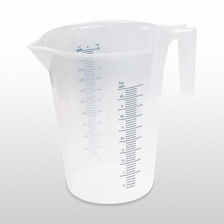 Funnel King 94160 Measuring Container, Fixed Spout, 5 Quart