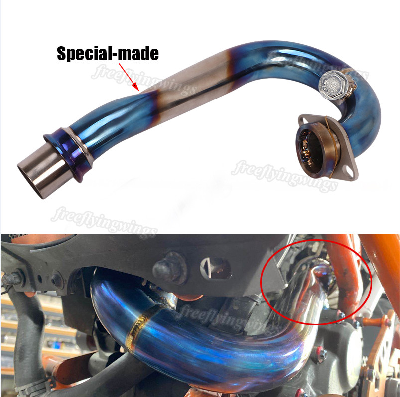Titanium Header System Exhaust Link Pipe Modified For Duke 250 390 RC390 2017-20