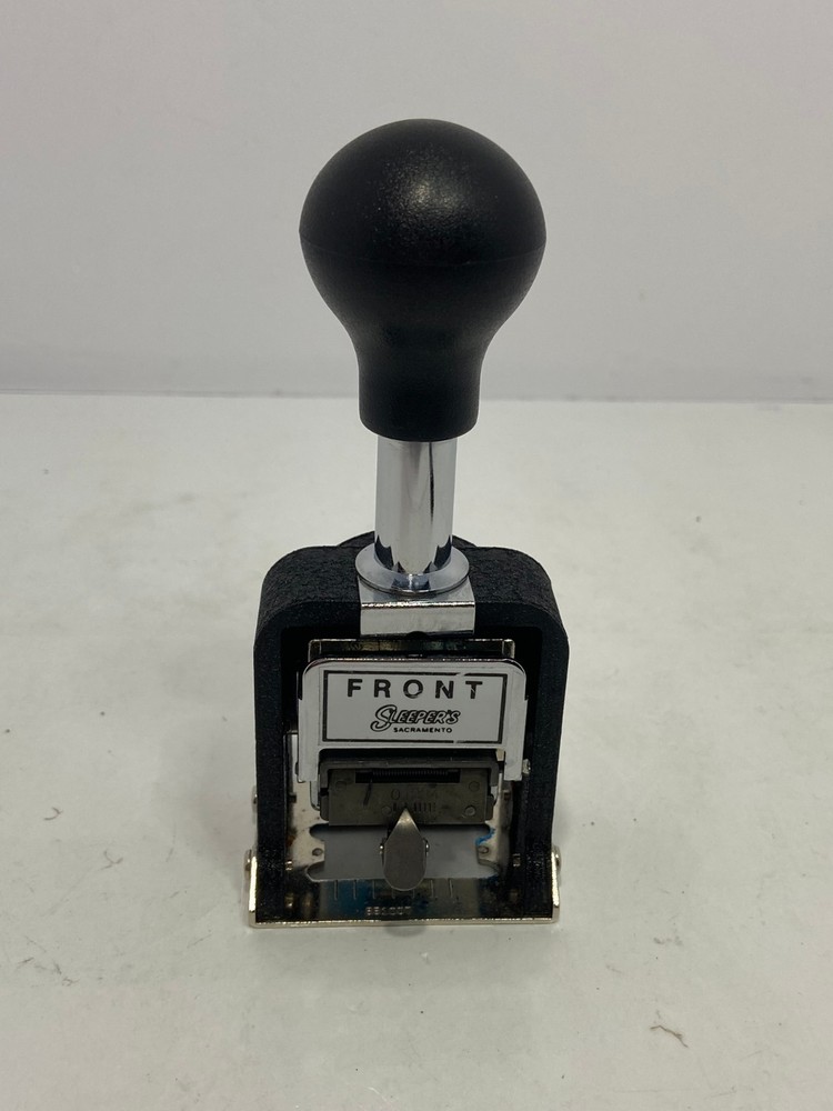 🍉 Vintage Bates Multiple Movement Numbering Machine Stamp 6 Wheels EUC - A3