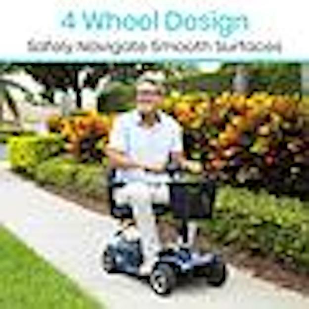 4 Wheel Mobility Scooter - Available in Blue and Silver