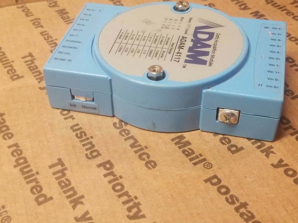 (1) ADAM DATA ACQUISITION MODULE ADAM-4117 8 CHANNEL ANALOG ( 1 UNIT ) UNTESTED