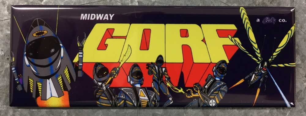 Gorf Arcade Game Marquee Fridge Magnet