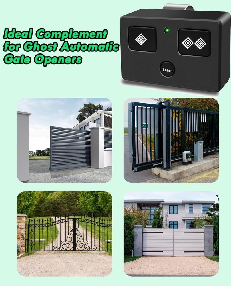 For Ghost Control, AXP1 AXS1 Ghost Gate Opener Remote Transmitter, 5-Button, 3-B