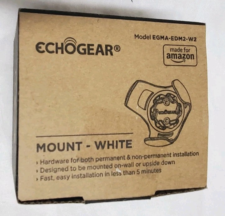 Echogear Echodot Wall Mount White NIB With Hardware