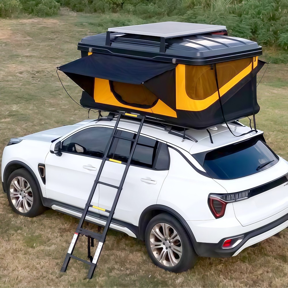 Ultra-thin Camping Triangle Car Rooftop Tent Waterproof Hard Shell