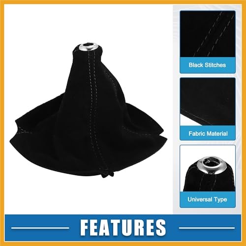 Car Shift Boot Cover Universal Gear Shift Knob Boot Dust Cover Suede Black