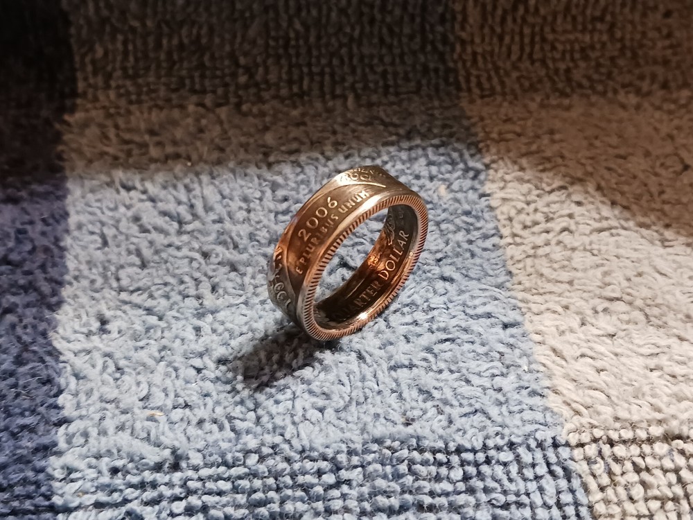 NEBRASKA State Clad Washington Quarters coin ring 6 (2006)