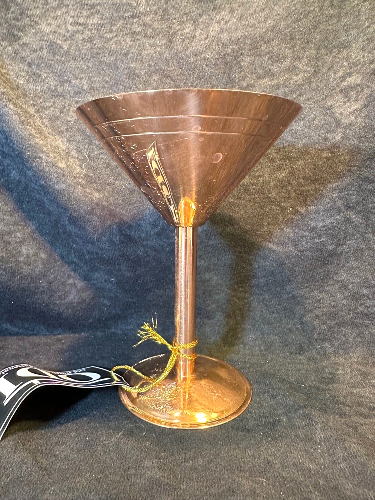 Old Dutch International Solid Copper Martini Glass Made in India