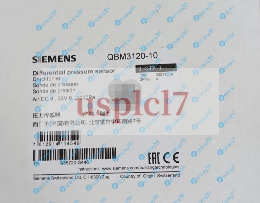 ONE Siemens QBM3120-10 difference pressure sensor New