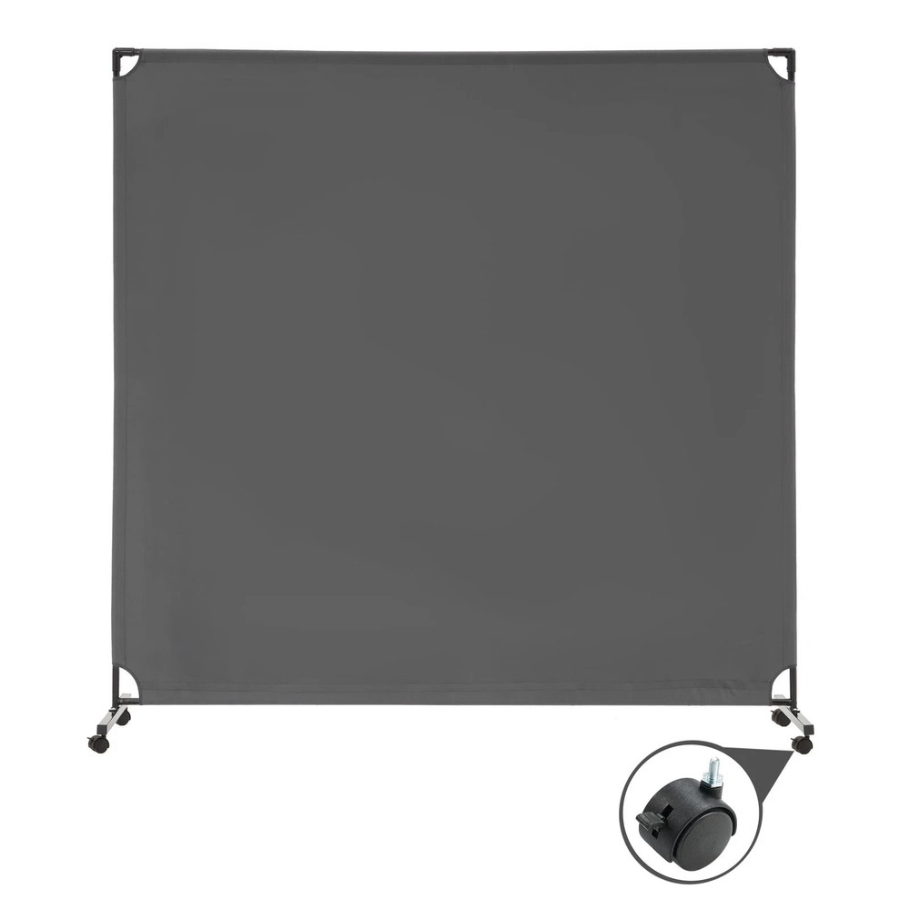 6FT Single Panel Rolling Room Divider, Partition Privacy Screens with Wheels,...