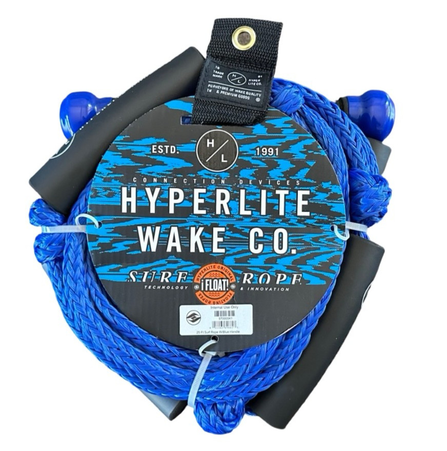 NEW Hyperlite Wake Surf Rope w/Handle Blue Sz 25ft