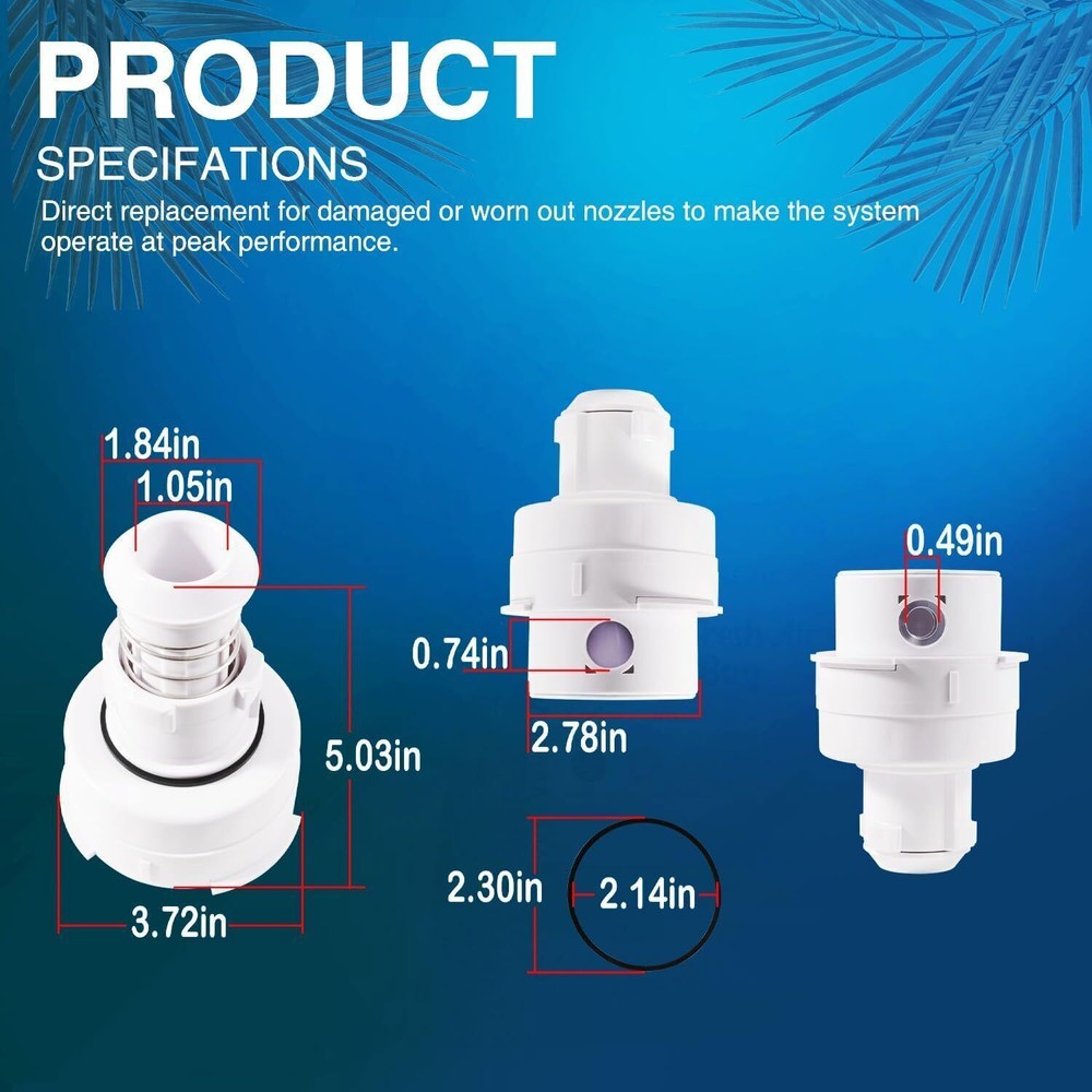 PCC2000 Rotating Pop Up Head Nozzel Fits Paramount In-floor Cleaning Systems