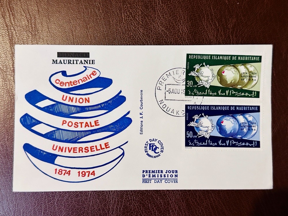 1974 MAURITANIA FDC UPU Nouakchott POSTMARK