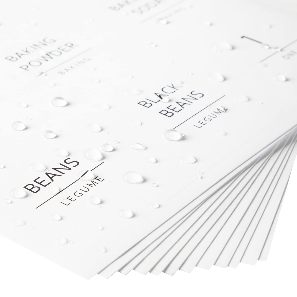 Talented Kitchen Pantry Labels 2.5 x Inches, Black Text on White Backing