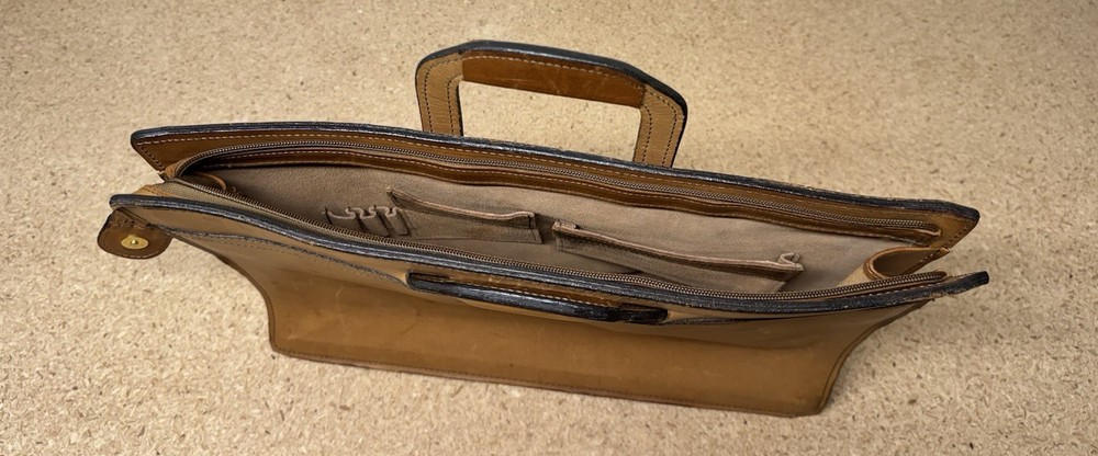 Hartmann Vintage 1980's Tan / Brown Leather Briefcase