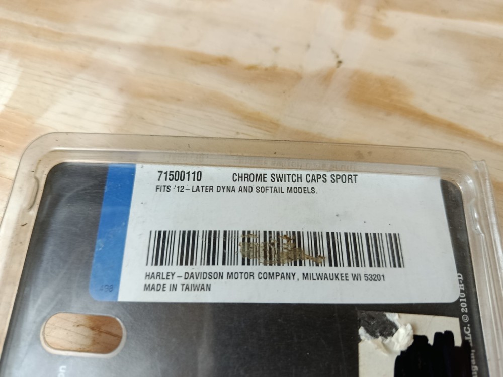 Genuine Harley Davidson Chrome Switch Caps 71500110