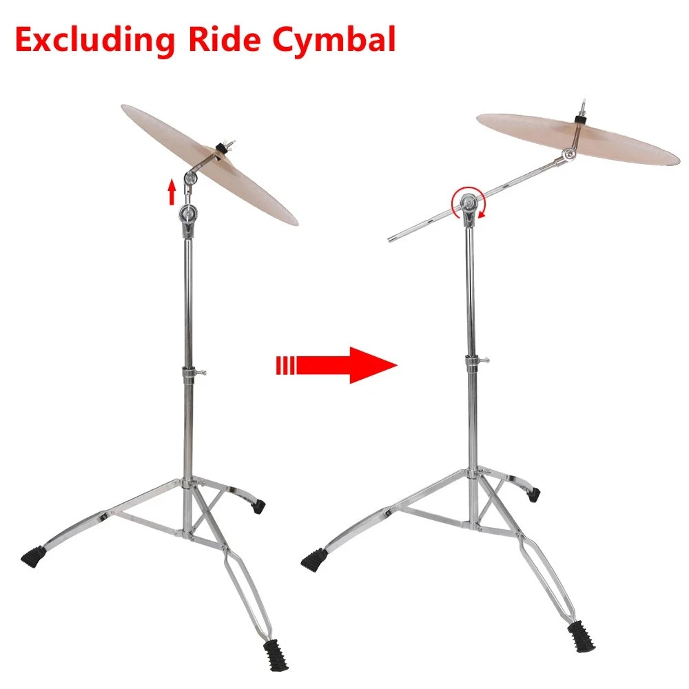 Cymbal Boom Stand Silver Drum Hardware Arm Mount Holder Adapter Percussion