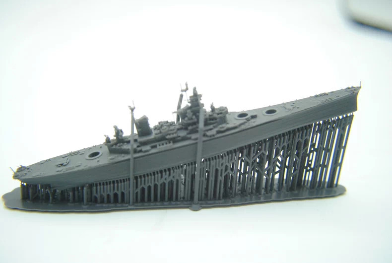 3D Printed 1/2000 Model Kit U.S. Navy X-class Rhode Island Battleship Unpainted