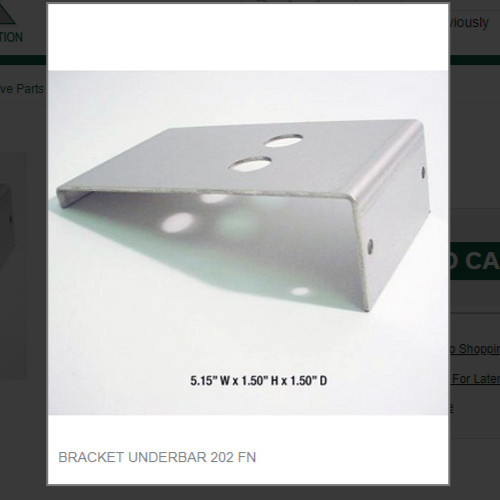 BRACKET UNDERBAR 202 FN # 5031201