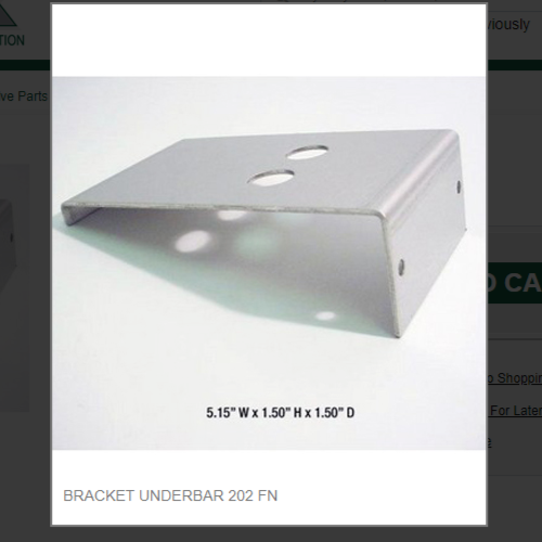 BRACKET UNDERBAR 202 FN # 5031201