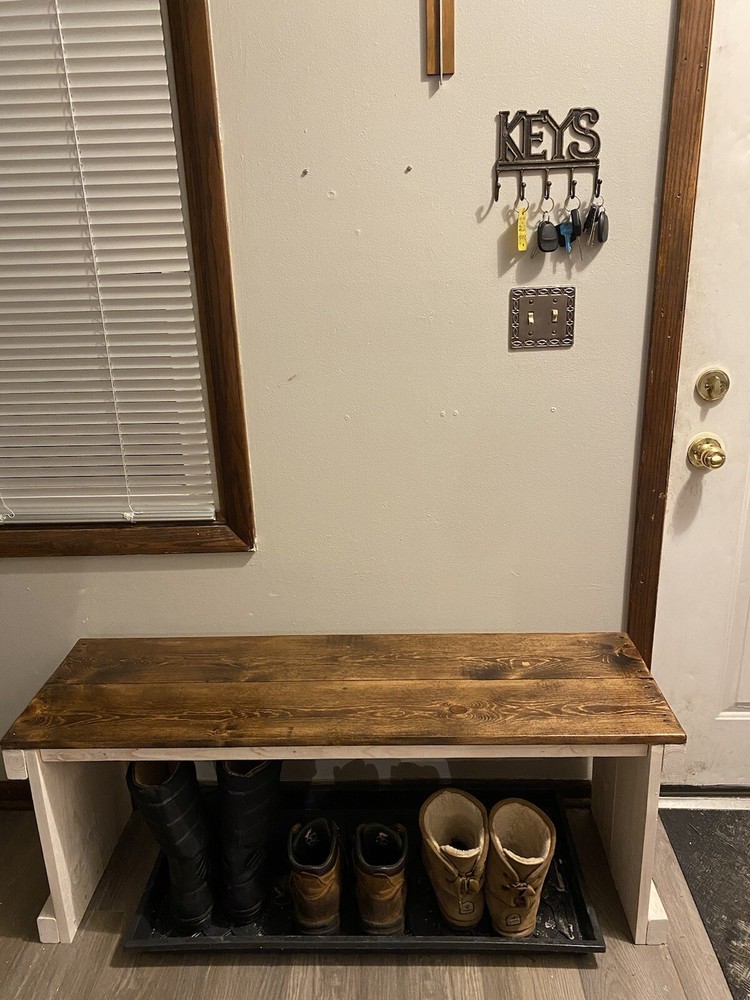 Wood Bench Entryway Foyer