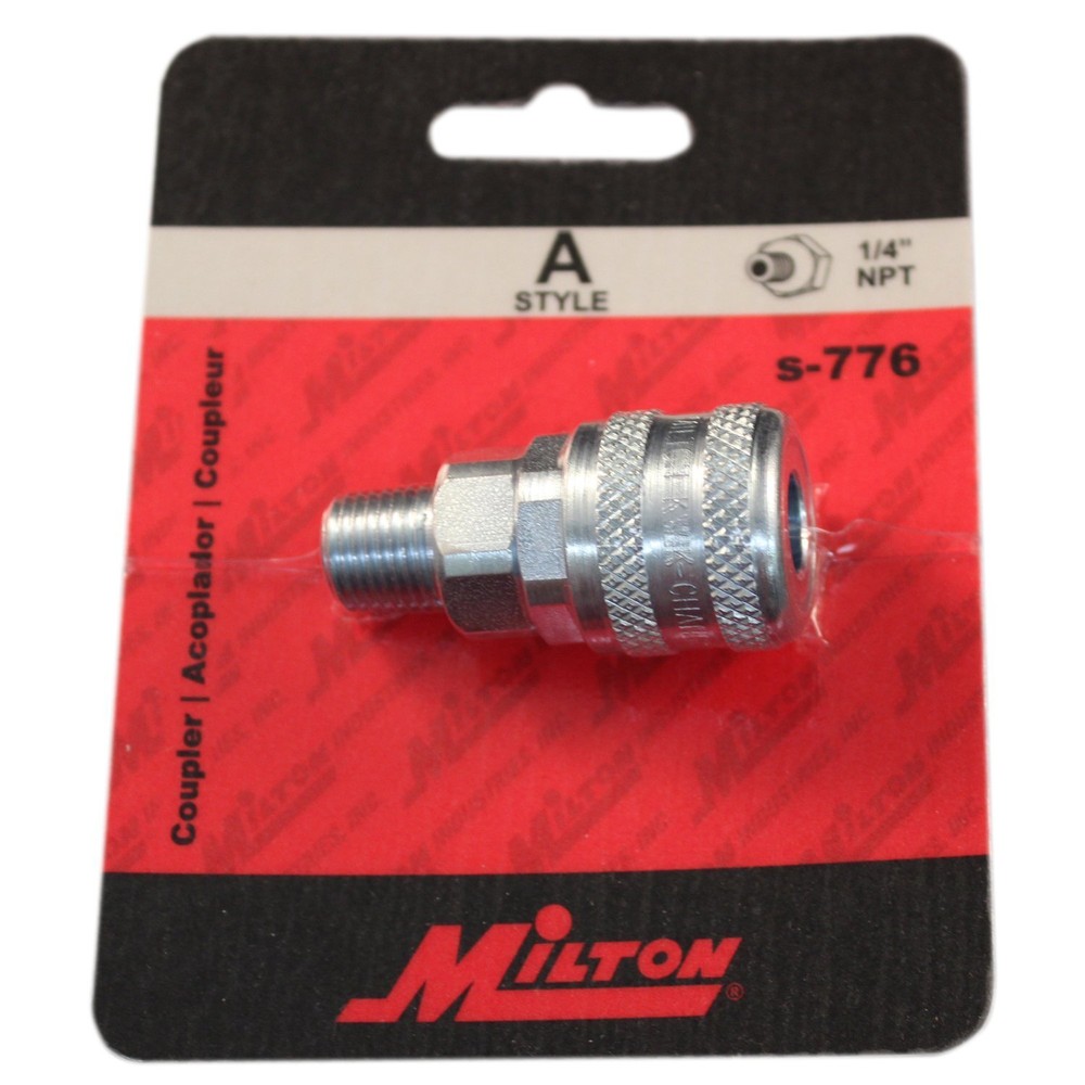 Milton S776 1/4" MNPT A Style Coupler